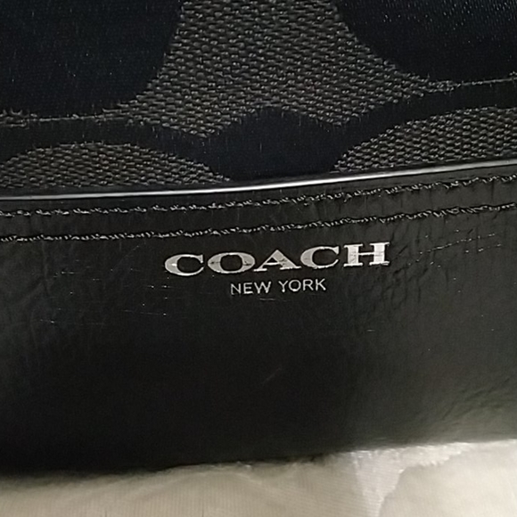 Coach bucket signature blk bag canvas and Leather - Picture 3 of 13